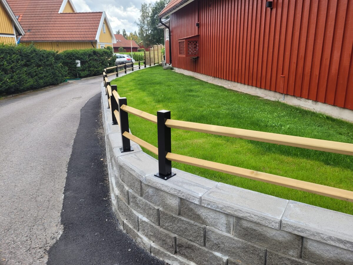 Staketstolpe Möckeln 490mm hörnstolpe, mellanstolpe och ändstolpe Svart